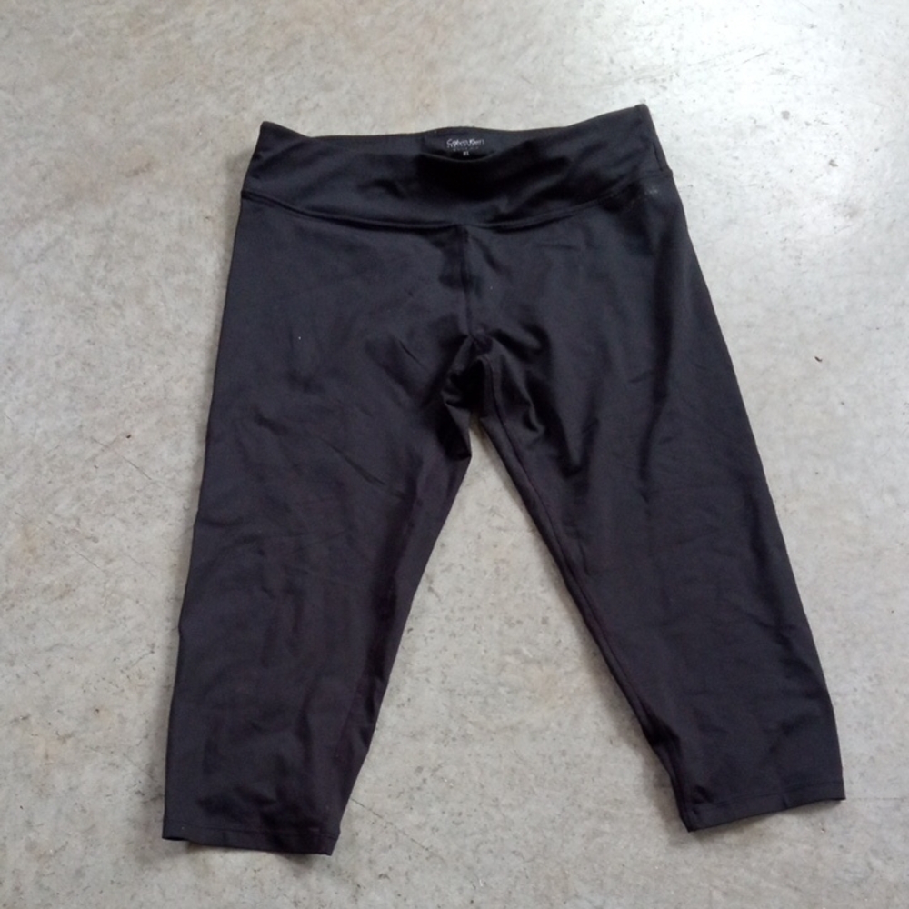 Calvin Klein Cropped Black Capri women's Leggings XL
